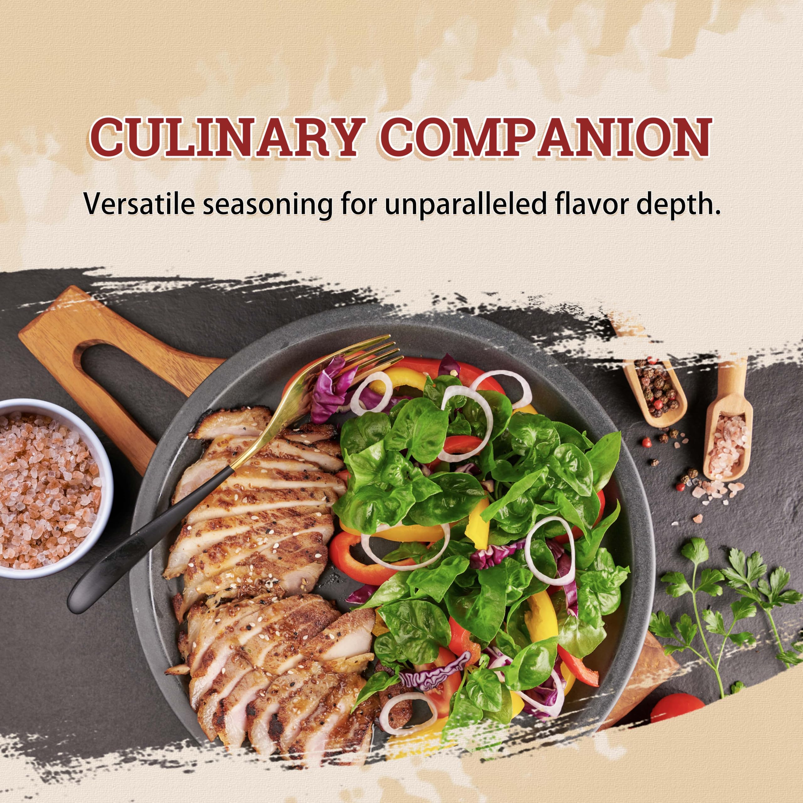 52USA Himalayan salt elevates grilled vegetables with subtle aroma and texture boosts.
