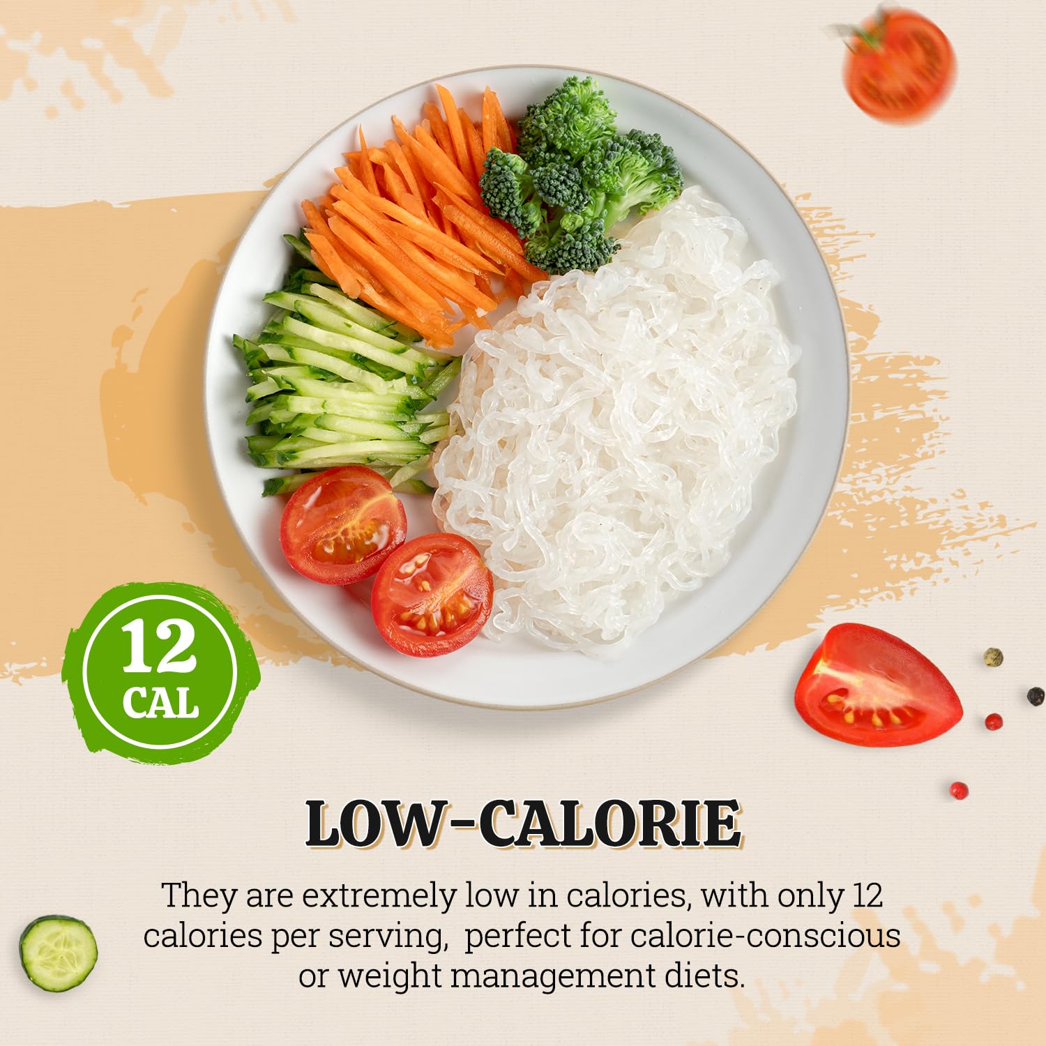 52usa Konjac Shirataki Noodles texture closeup emphasizing translucence and compact noodle strands