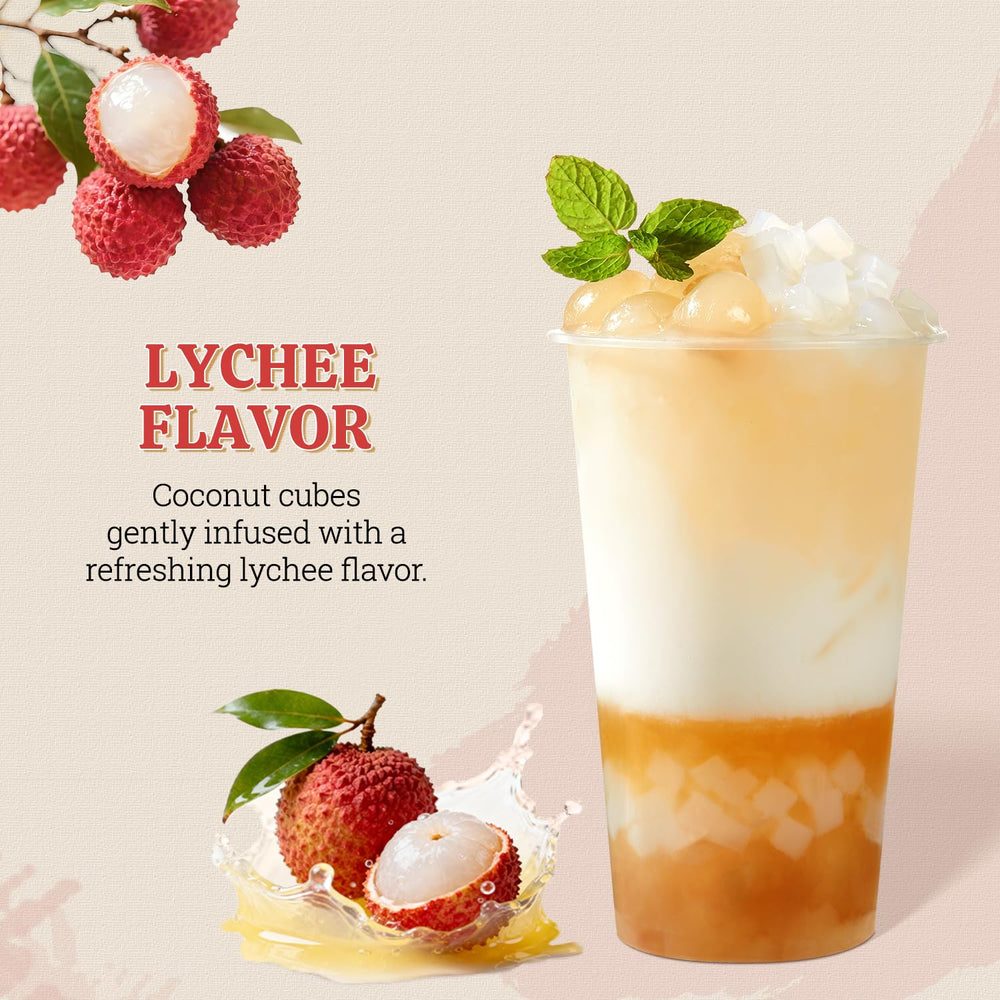 52USA Lychee Coconut Jelly stand pack highlighting convenient packaging