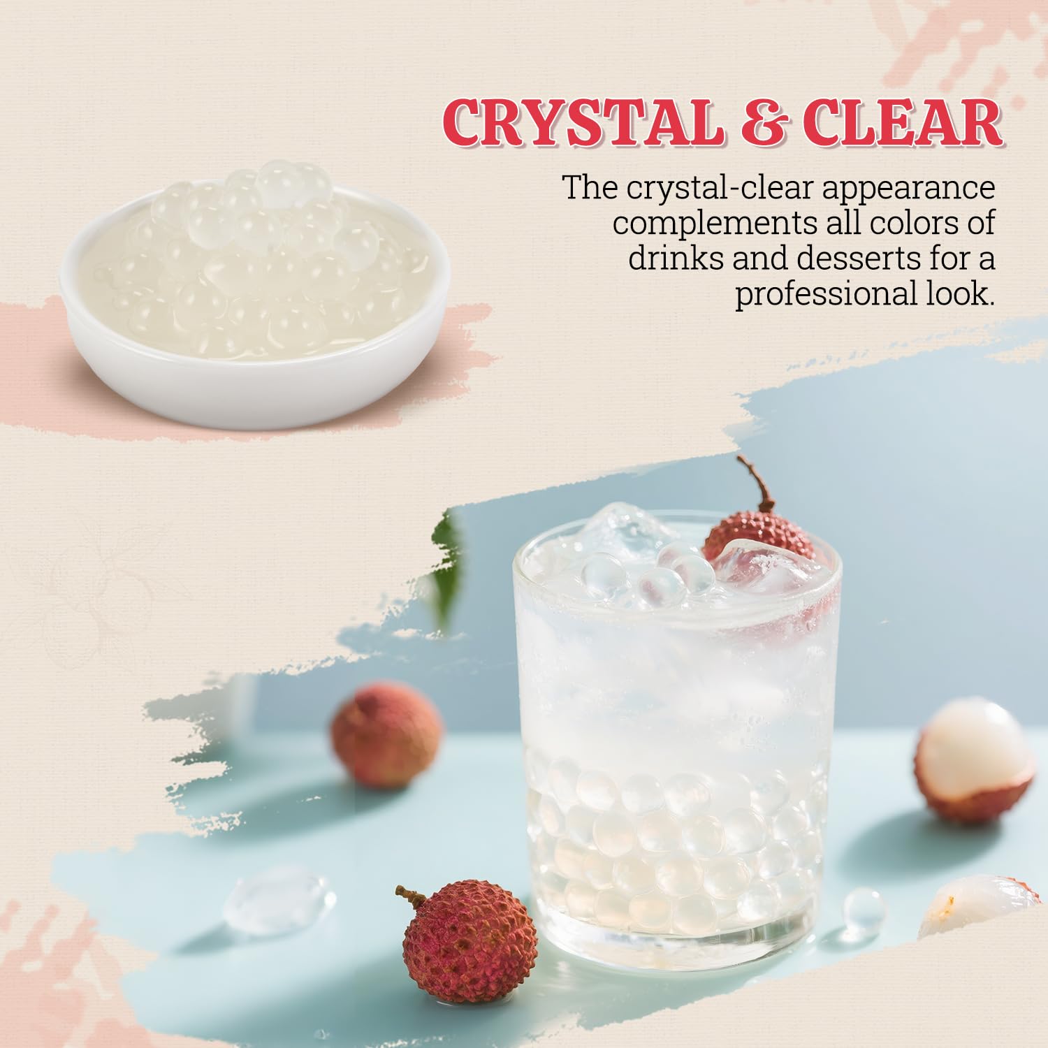 52USA Lychee Popping Boba dispensing pearls into a cup