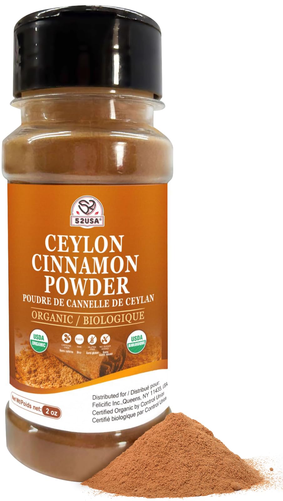 52USA Organic Ceylon Cinnamon Powder 2 oz – Buy in the UK – BoroPantry