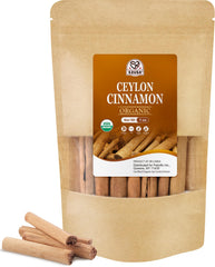 52USA Organic Ceylon Cinnamon Sticks packaging highlights organic quality for healthy cooking