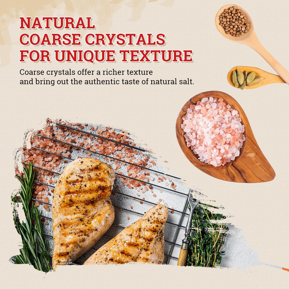 52USA organic Himalayan pink salt emphasizes clean, mineral-rich seasoning