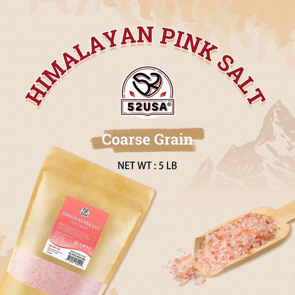52USA pink salt for baking adds mineral depth and clean taste to recipes.