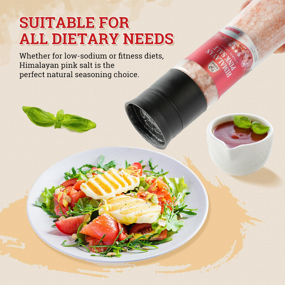 52USA pink salt grinder lid helps preserve freshness and aroma