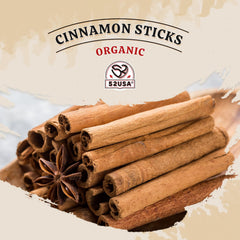 52USA raw cinnamon sticks deliver a bold, fragrant bite perfect for simmering and infusions.
