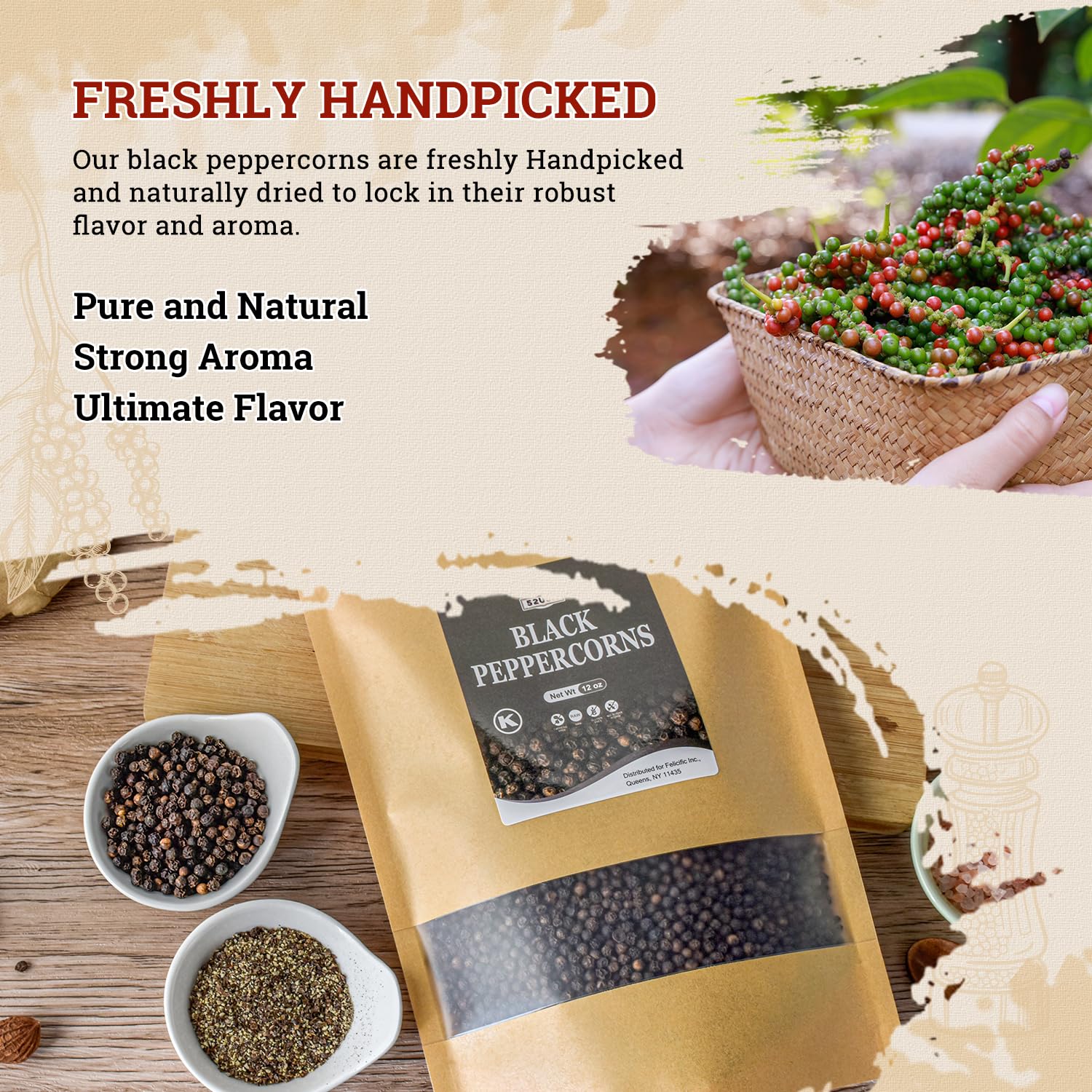 52USA resealable standup pouch keeps salt and pepper fresh and ready to use.