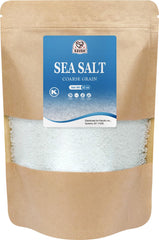 52USA Sea Salt coarse-grain 2lb pack shown in a resealable bag for fresh flavor.