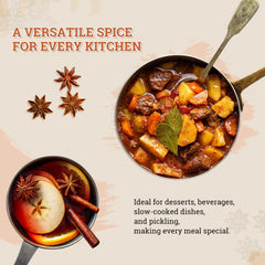 52USA Star Anise in a simmering pot enhancing broth and soups