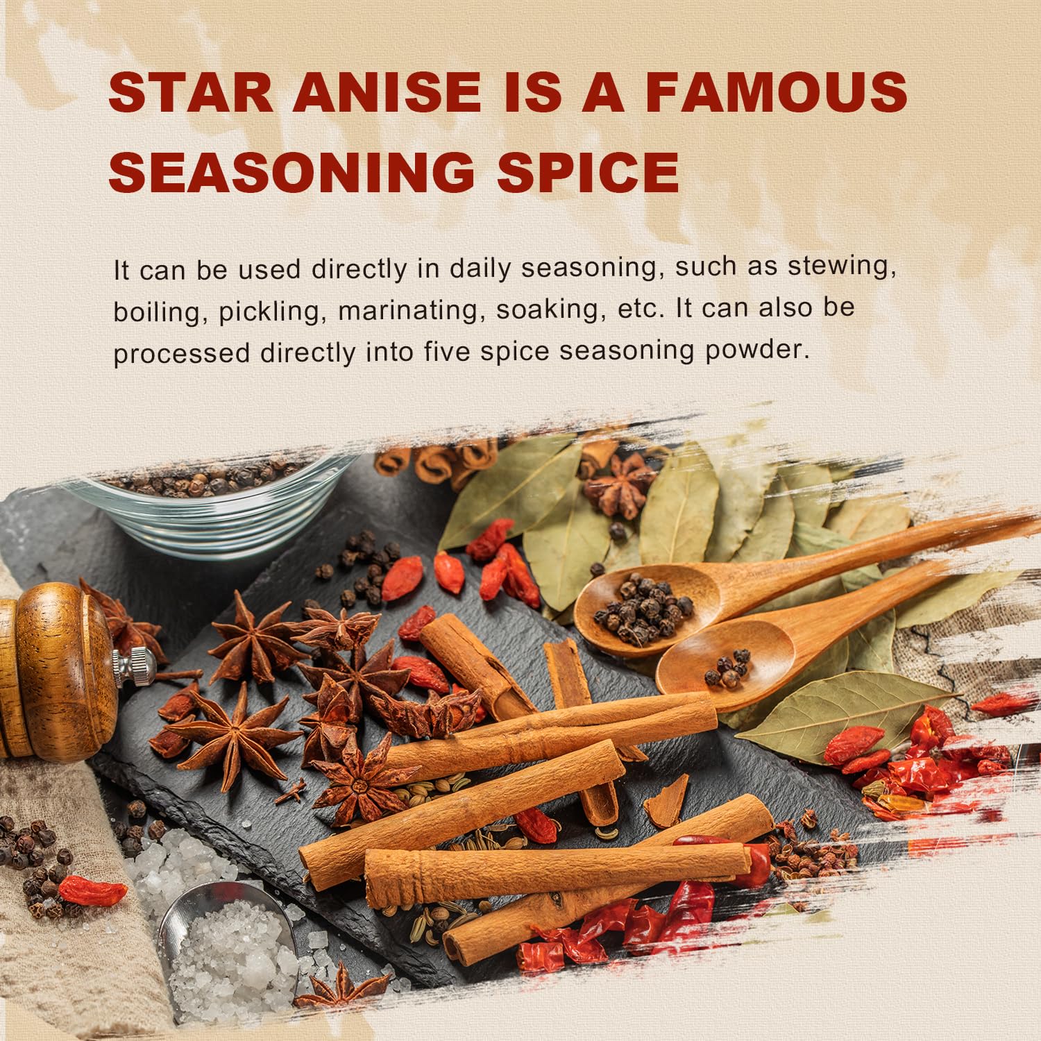 52USA Star Anise tea brew releasing warm licorice aroma