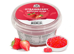 52USA strawberry popping boba pack 500g for desserts and beverages.