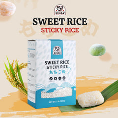 52USA Sweet Sticky Rice cooking instructions showing easy steps for soft, chewy results.