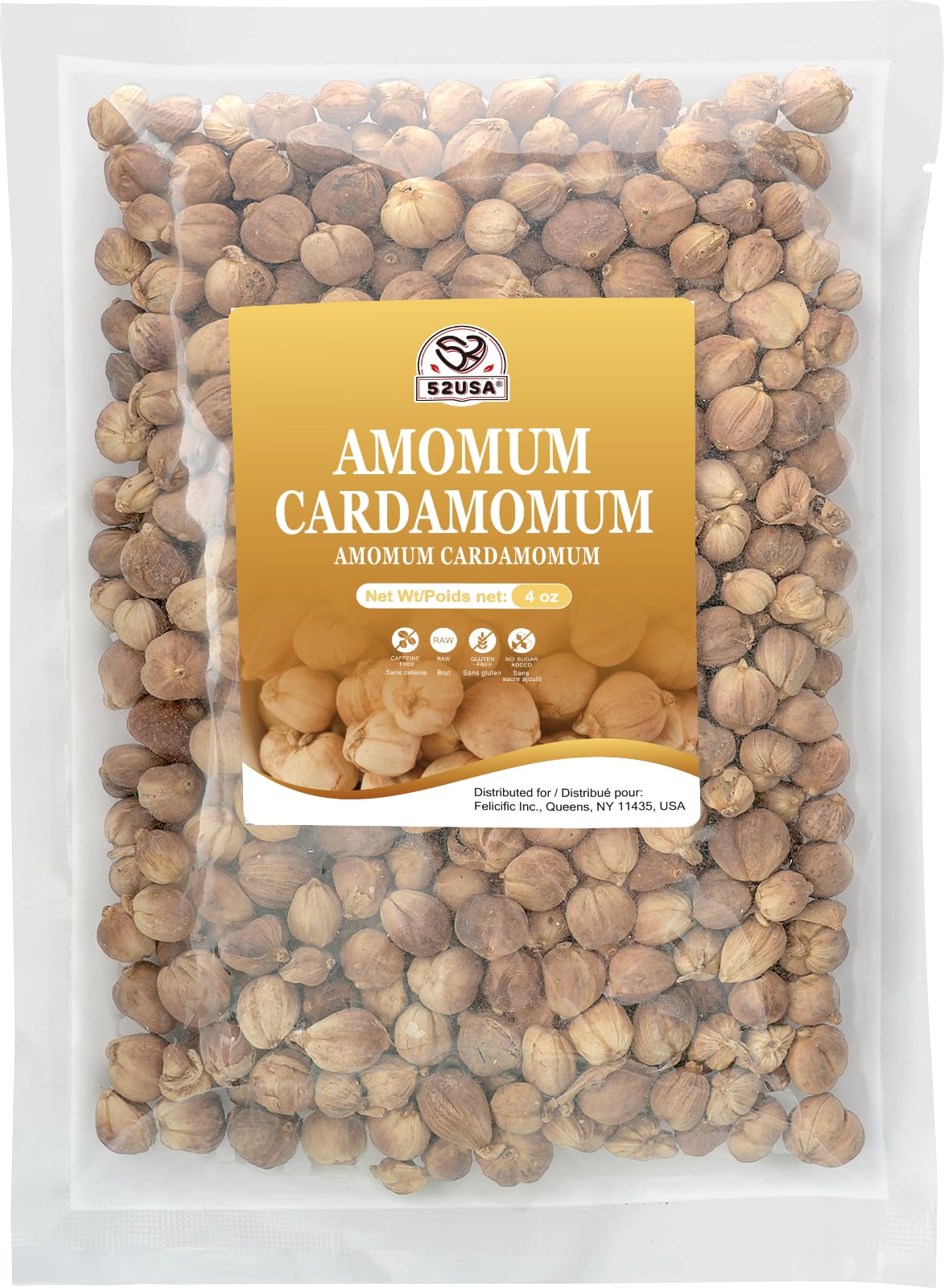 52USA White Cardamom Pods whole pods for fragrant curries and stews.