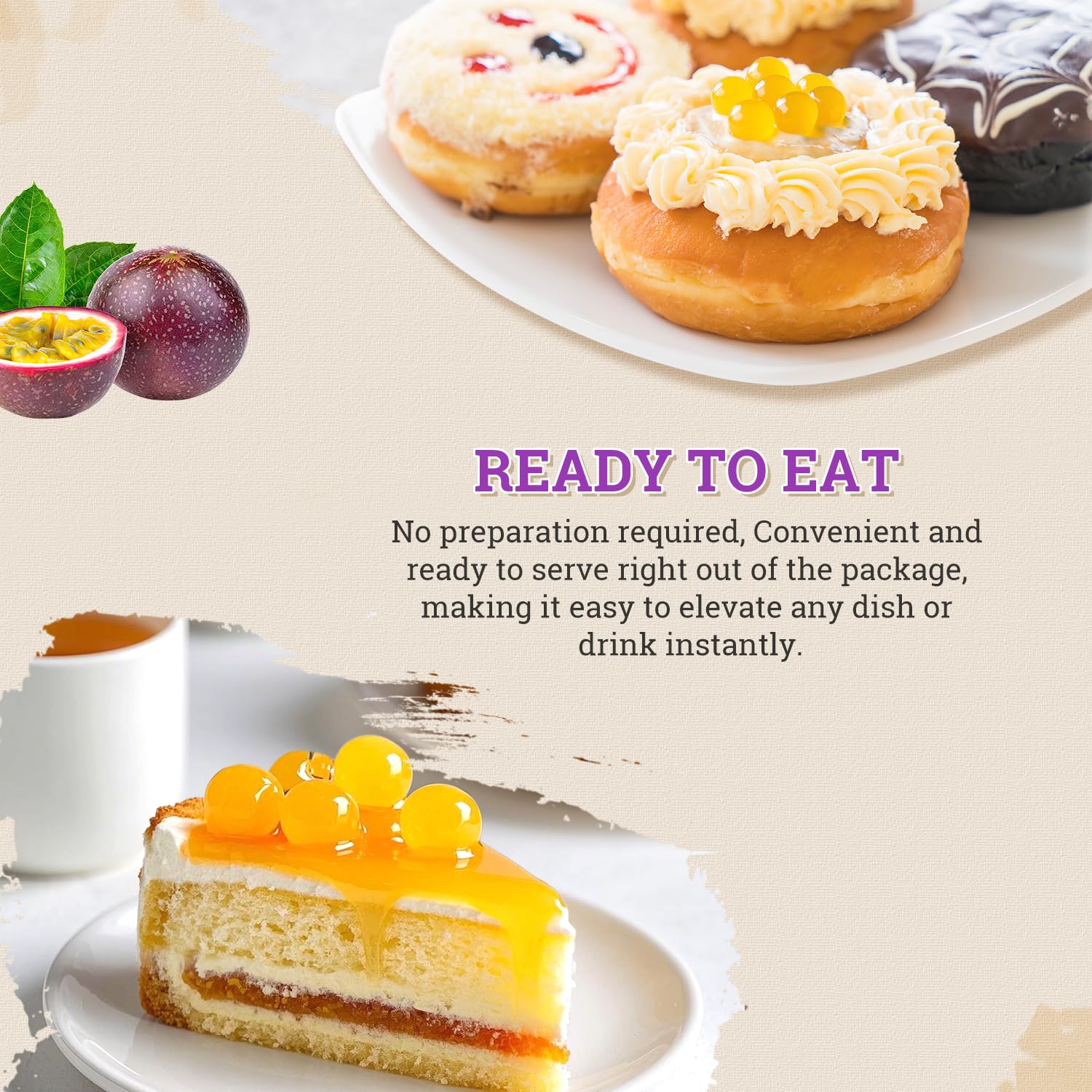 52USA Yogurt dessert topping with playful popping pearls.