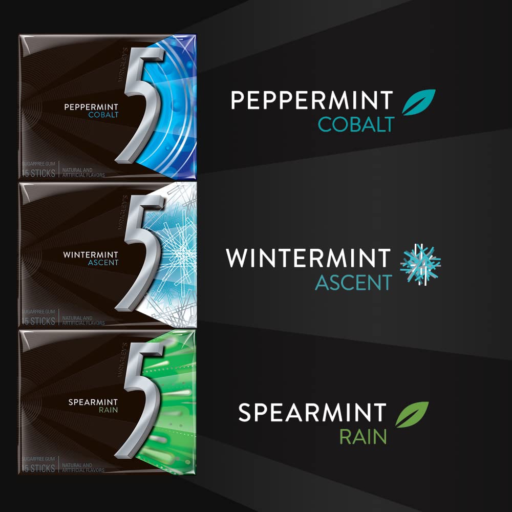 5 Gum Bulk display pack showcases bold flavors for anytime breath.
