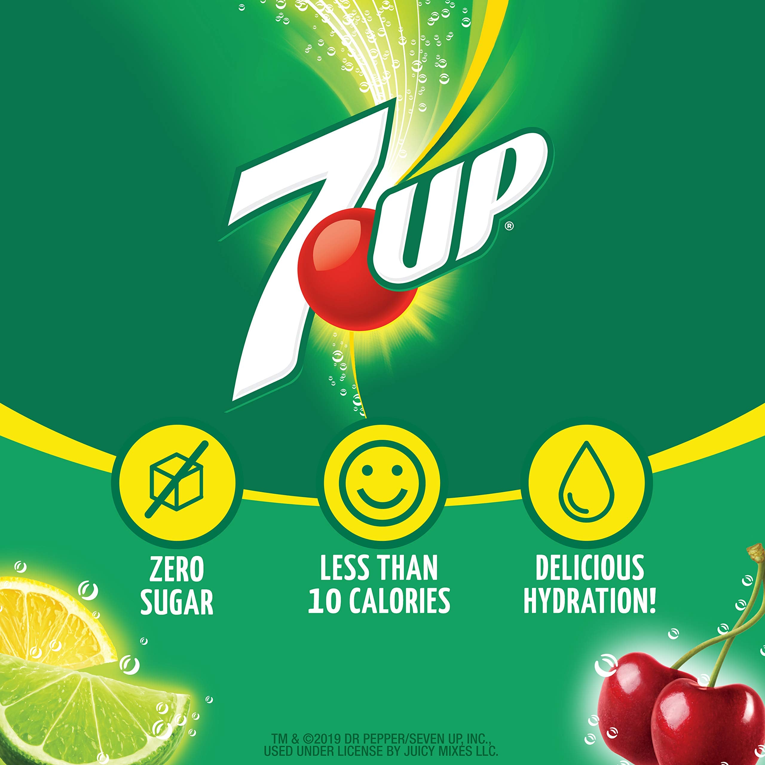 7UP Cherry drink mix packaging shows convenient sticks for quick flavor.