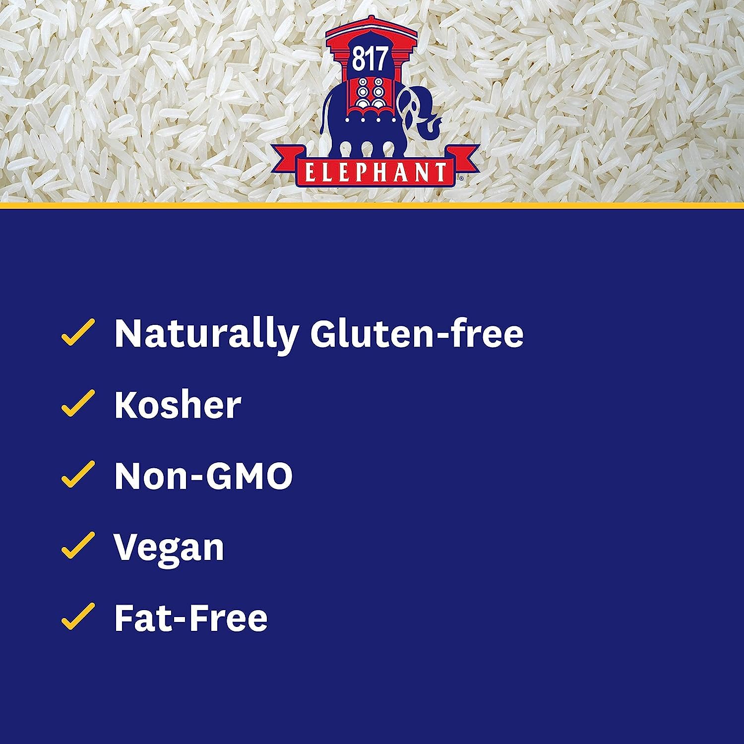 817 Elephant Jasmine Rice certified Thai Hom Mali, ensuring consistent excellence