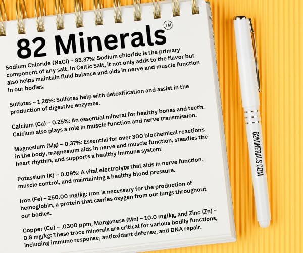 82 Minerals Sea Salt crystals on wood highlight mineral-rich finishing flavor.