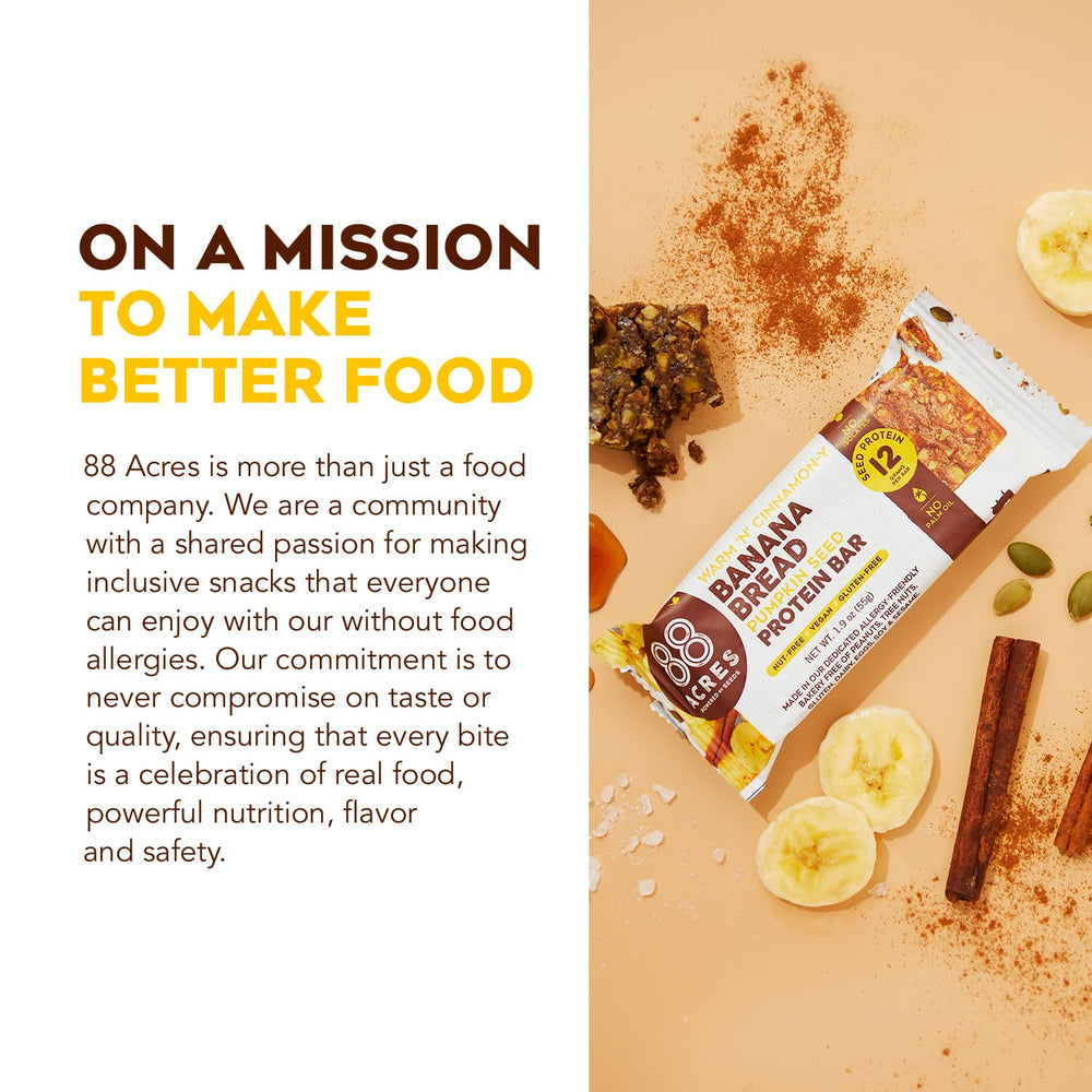 88 Acres Banana Bread Bar pairs with coffee for a balanced mid-day treat