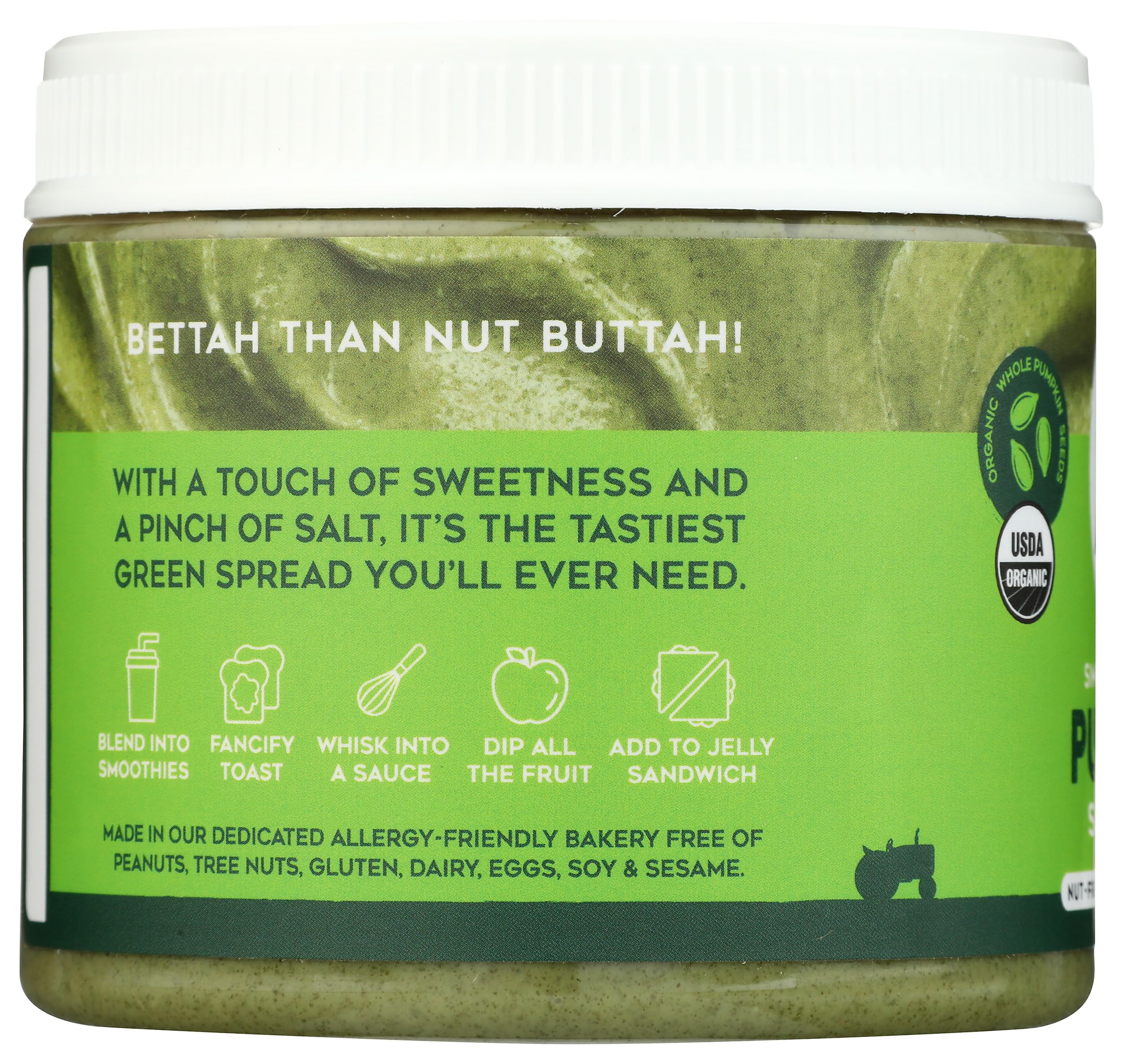88 Acres Butter Pumpkin Seed Organic shown with fresh ingredients for meals.