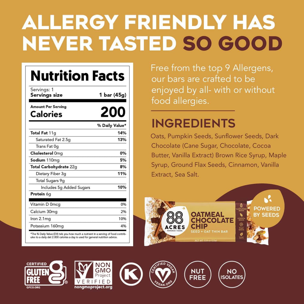 88 Acres gluten-free and nut-free granola bar for allergy-safe school snacks