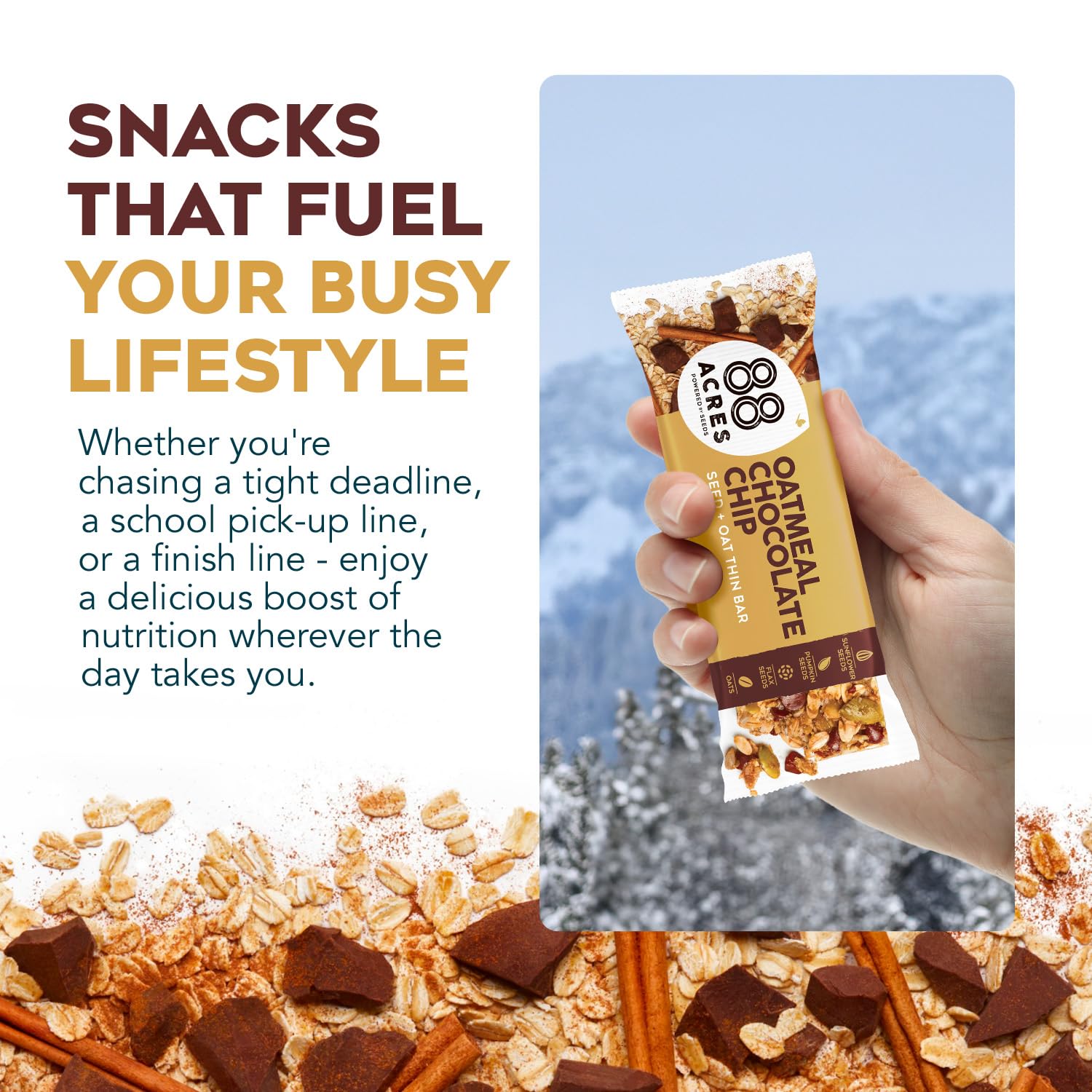 88 Acres lunchbox-friendly granola bar for everyday snacks