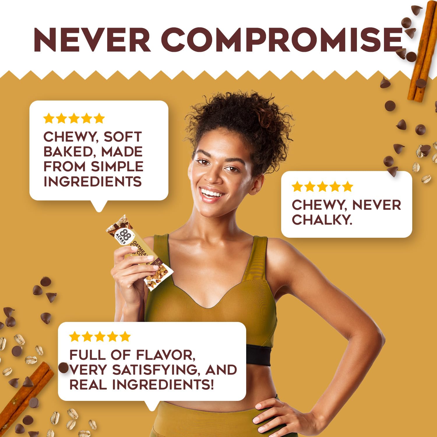 88 Acres on-the-go pack granola bar for travel and workouts