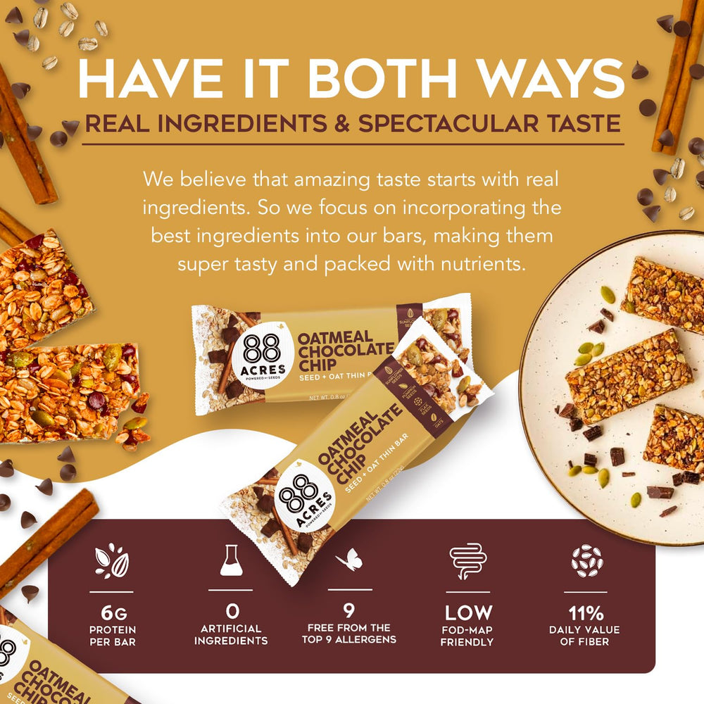 88 Acres vegan granola bar with seed blend for plant-based energy
