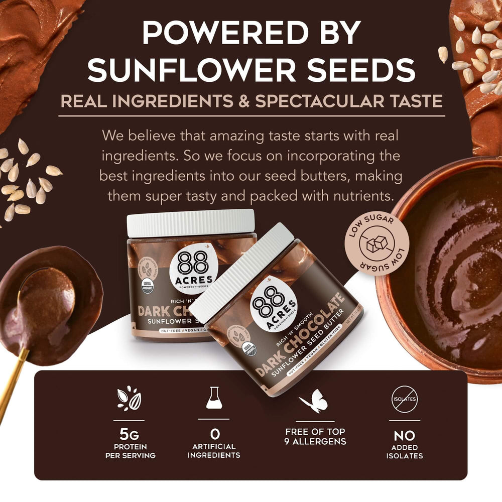 88 Acres Sunflower Butter on toast—glossy chocolate topping.