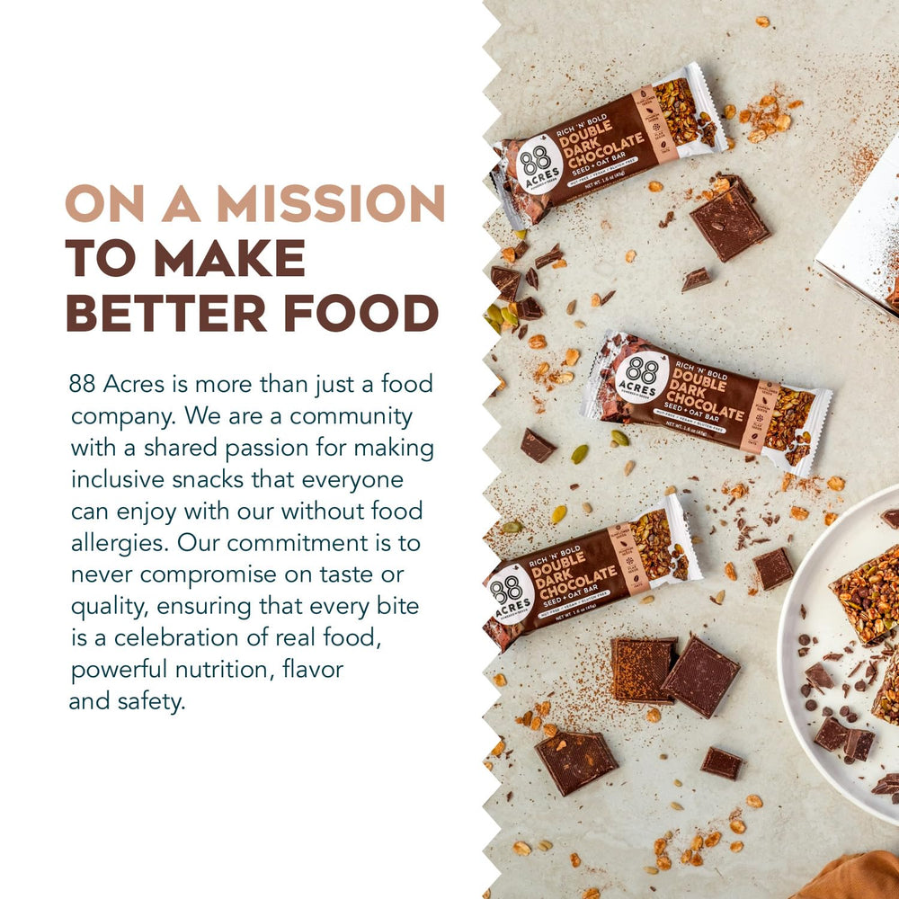 88 Acres vegan non-GMO badge emphasizing plant-based, non-GMO snack option
