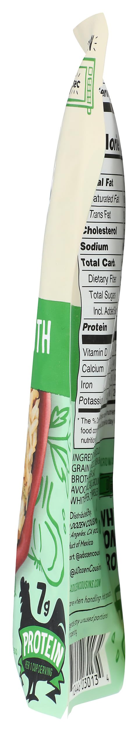 A Dozen Cousins Classic Chicken Bone Broth Rice 8oz nutrition facts highlight balance.