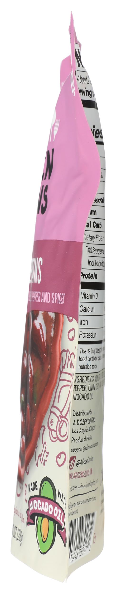 Packaging emphasizes nutrition and sustainable sourcing for A Dozen Cousins Creole Red Beans