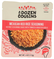 A Dozen Cousins Mexican Red Rice Seasoning Sauce bottle close-up for bold flavor ideas