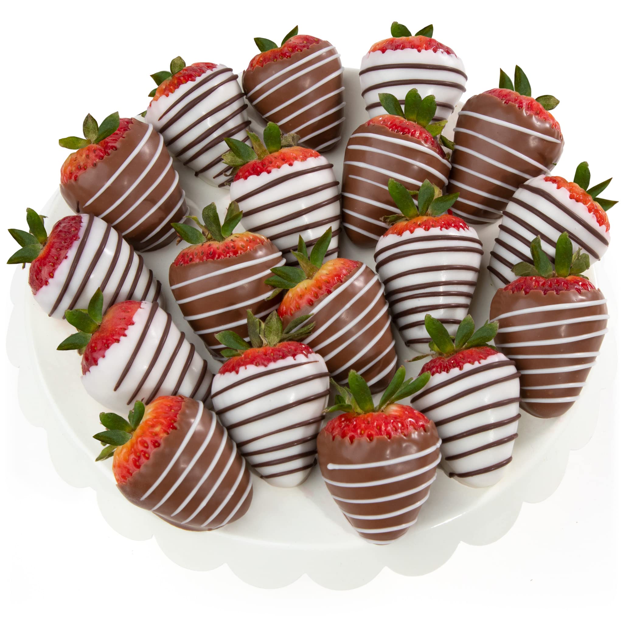 A Gift Inside 18 Berry Bites: dark, milk, and white chocolate strawberries for sharing.