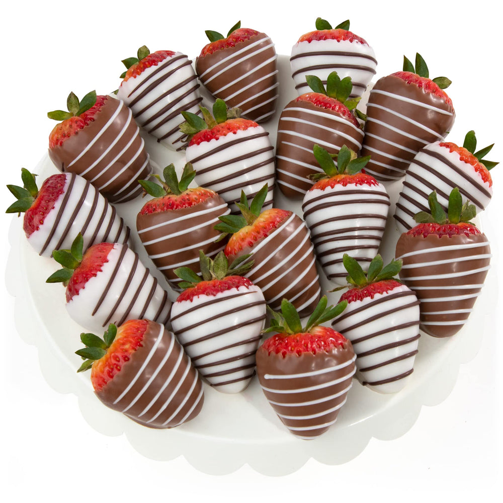 A Gift Inside 18 Berry Bites: dark, milk, and white chocolate strawberries for sharing.