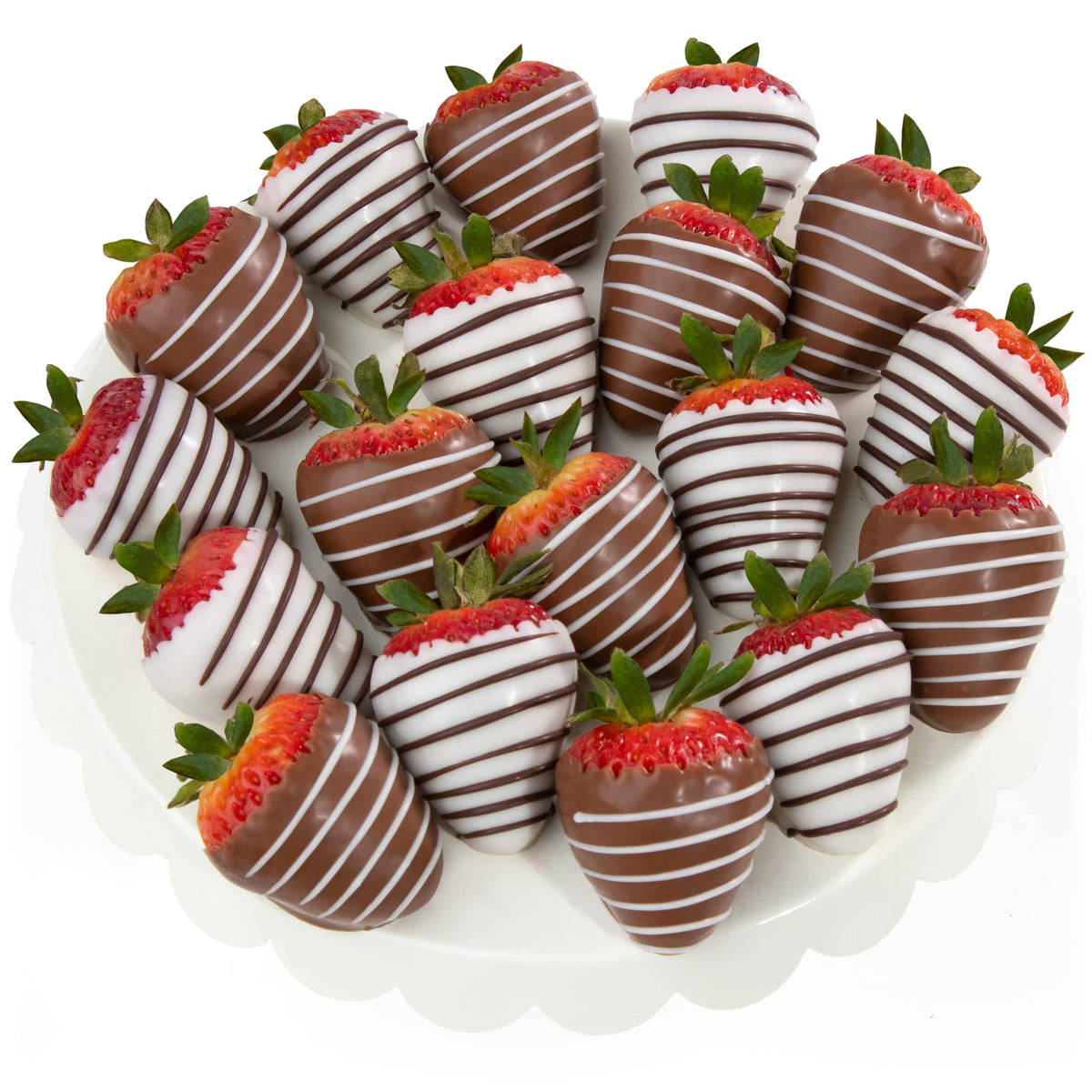 A Gift Inside 18 Berry Bites: dark, milk, and white chocolate strawberries for sharing.