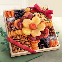 A Gift Inside Flora wooden tray with carved handle, reusable and stylish