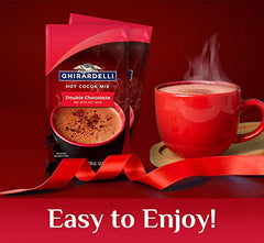 Ghirardelli hot cocoa powder tin ready for cozy treats.