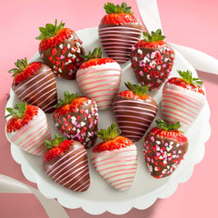 A Gift Inside heart sprinkles strawberries highlight romantic gifting appeal.