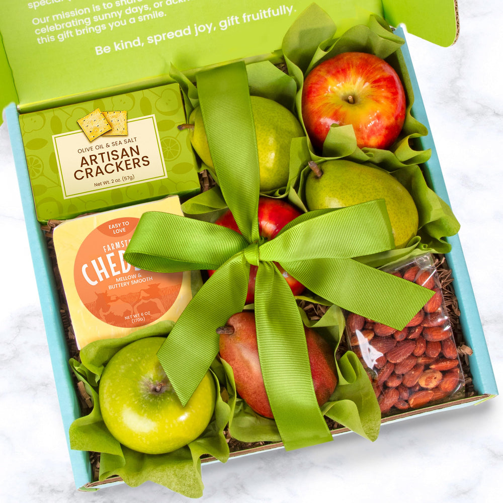 A Gift Inside Perfect Pairings fruit assortment showcases pears and apples for fresh snacking.