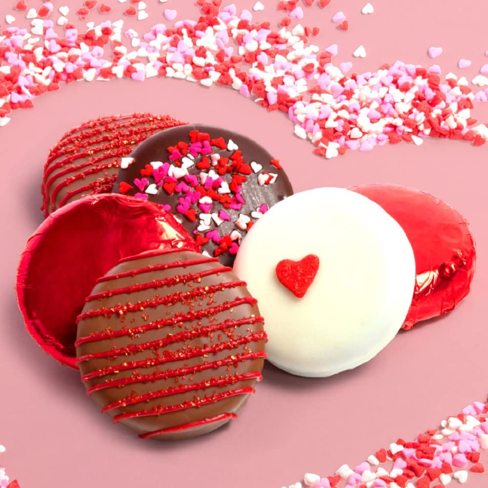 A Gift Inside Sweet Love Oreos with white chocolate coating, ideal for celebrations.