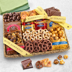 A Gift Inside sympathy chocolates and nuts close-up, premium treats ideal for comforting moments.