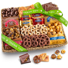 A Gift Inside thank you basket front view, ideal for expressing appreciation with style.