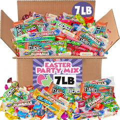 A Great Surprise assorted candy mix in a 7 lb box, ideal for parties and pinatas