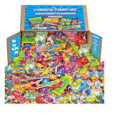 A Great Surprise bulk candy assortment in a colorful 10 lb display for parties