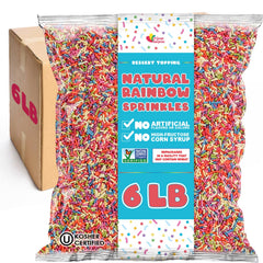 A Great Surprise bulk dye-free rainbow sprinkles for cake and cookie decorating