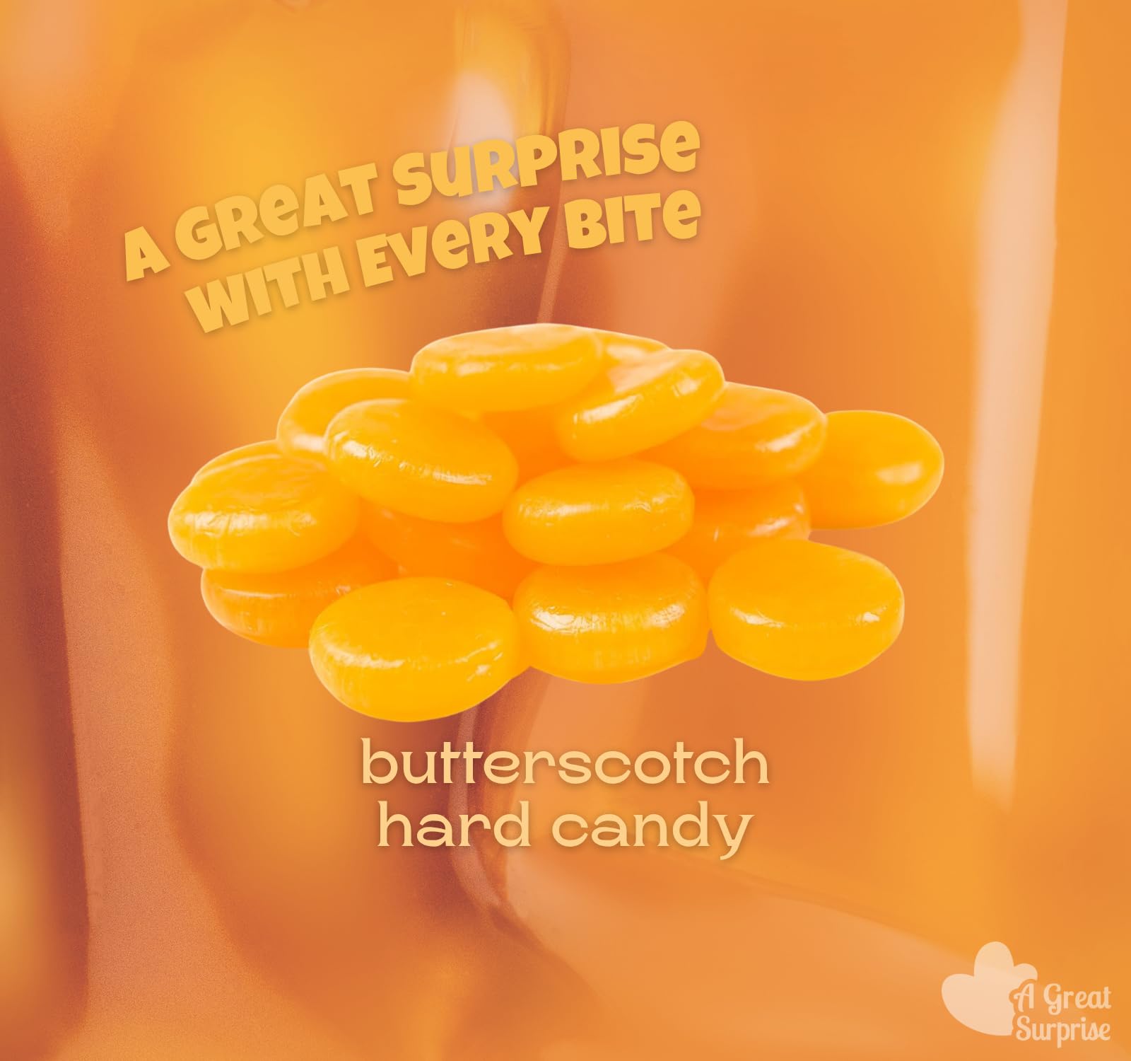 A Great Surprise bowl display with butterscotch discs for hospitality areas