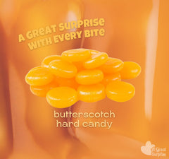 A Great Surprise bowl display with butterscotch discs for hospitality areas