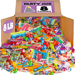 A Great Surprise 8-pound candy bulk mix in colorful assortment, ideal for party tables and displays.