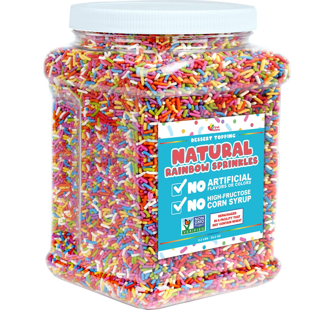 A Great Surprise natural sprinkles color and texture enhance desserts